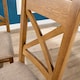 image 4 of Pair Of High Slatted Back Dining Chairs Wool Seat Solid Oak Legs Fully Assembled | Brown