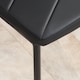 image 9 of HOMCOM Dining Table and Chairs Set 4, Space-Saving Kitchen Table and Chairs Set 4 with Faux Leather Padded Seat and Tempered Glass Top, Dining Room Sets, Black