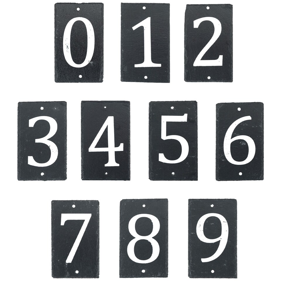 image 1 of Nicola Spring Slate House Sign - 9 x 14.5cm - Number 2