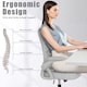 image 4 of Rattantree Ergonomic Office Chair with Flip Up Armrests & Lumbar Support