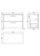image 2 of Balterley Winshill Contemporary 2 Drawer Wall Hung Vanity Unit with Laminate Worktop, Woodgrain Dark Grey, 800mm