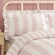 image 3 of Catherine Lansfield Seersucker Frill Stripe Duvet Cover Set | Pink | King