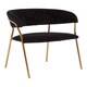image 1 of Interiors by Premier Soft Black Velvet Dining Chair, Modern Dining Armchair, Black and Gold Luxury Dining Chair for Home, Lounge