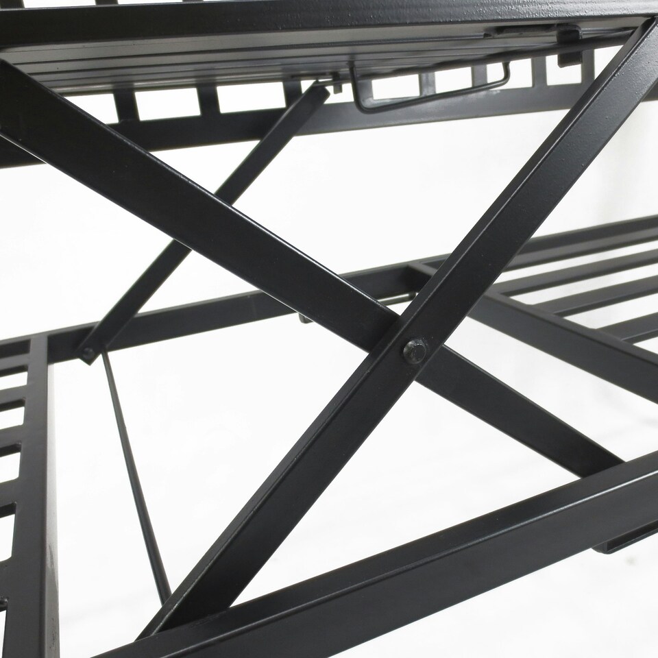 image 1 of Outsunny Outdoor Metal Frame 2 Seater Bench Patio Park Garden Seating Chair
