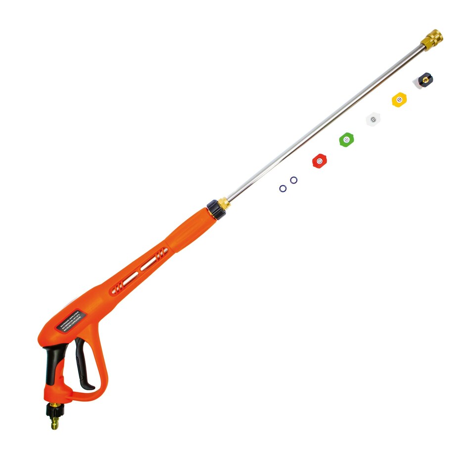 image 1 of Hi-Vis Orange Heavy Duty Industrial High Pressure Trigger Gun & nozzle Kit
