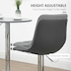 image 4 of HOMCOM Bar Stools Set of 2 Adjustable Counter Barstools W/ Footrest Grey