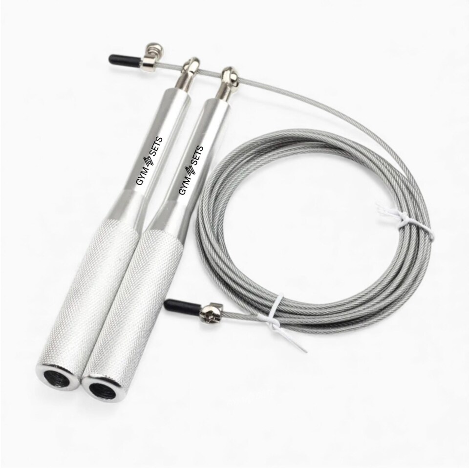 image 1 of GYM SETS Skipping Rope (Steel Velocity)- (Silver)