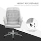 image 3 of Vinsetto Swivel Computer Chair with Arm and Tufted Backrest, Light Grey