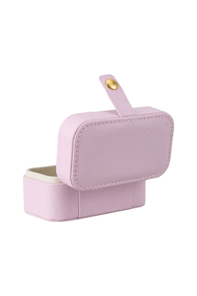 image 1 of Living and Home Portable Mini Jewelry Box Organizer | Pink