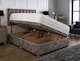 image 3 of Side Lift Crushed Velvet Truffle Ottoman Bed Set 4ft Small Double