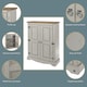 image 2 of Corona 2 Door Cupboard Unit in Antique Waxed Pine - Adjustable and Removable Shelves | Grey | Grey | One Size | 1