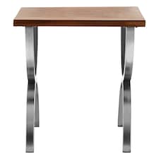 Interiors by Premier Rustic Wood Top Side Table, Modern Rectangular Side Table, Wood and Metal End Table, Wooden Side Table