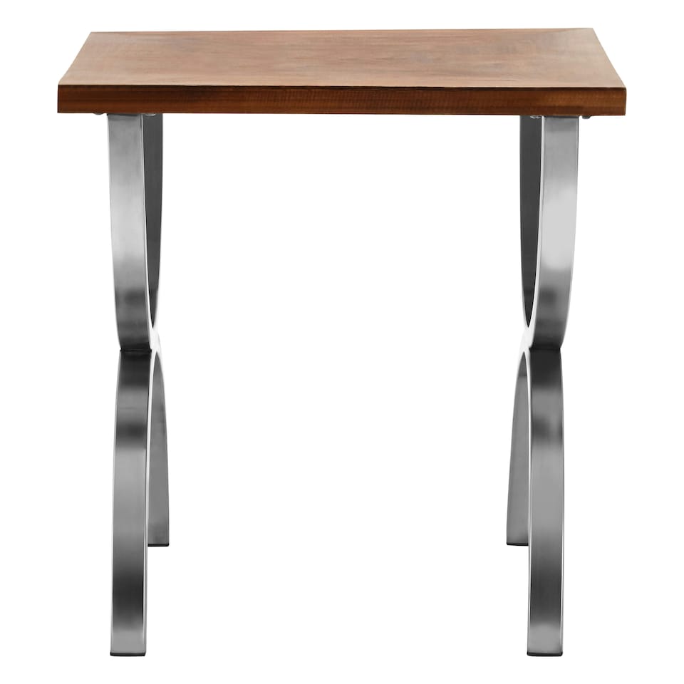 image 1 of Interiors by Premier Rustic Wood Top Side Table, Modern Rectangular Side Table, Wood and Metal End Table, Wooden Side Table