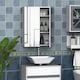 image 2 of HOMCOM Mirror Cabinet Wall Mount Storage Organizer Door Shelf