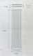 image 3 of 1800mm (H) x 540mm (W) - White Vertical Radiator (Paris) - SINGLE Panel - (1.8m x 0.42m) - Depth 55mm