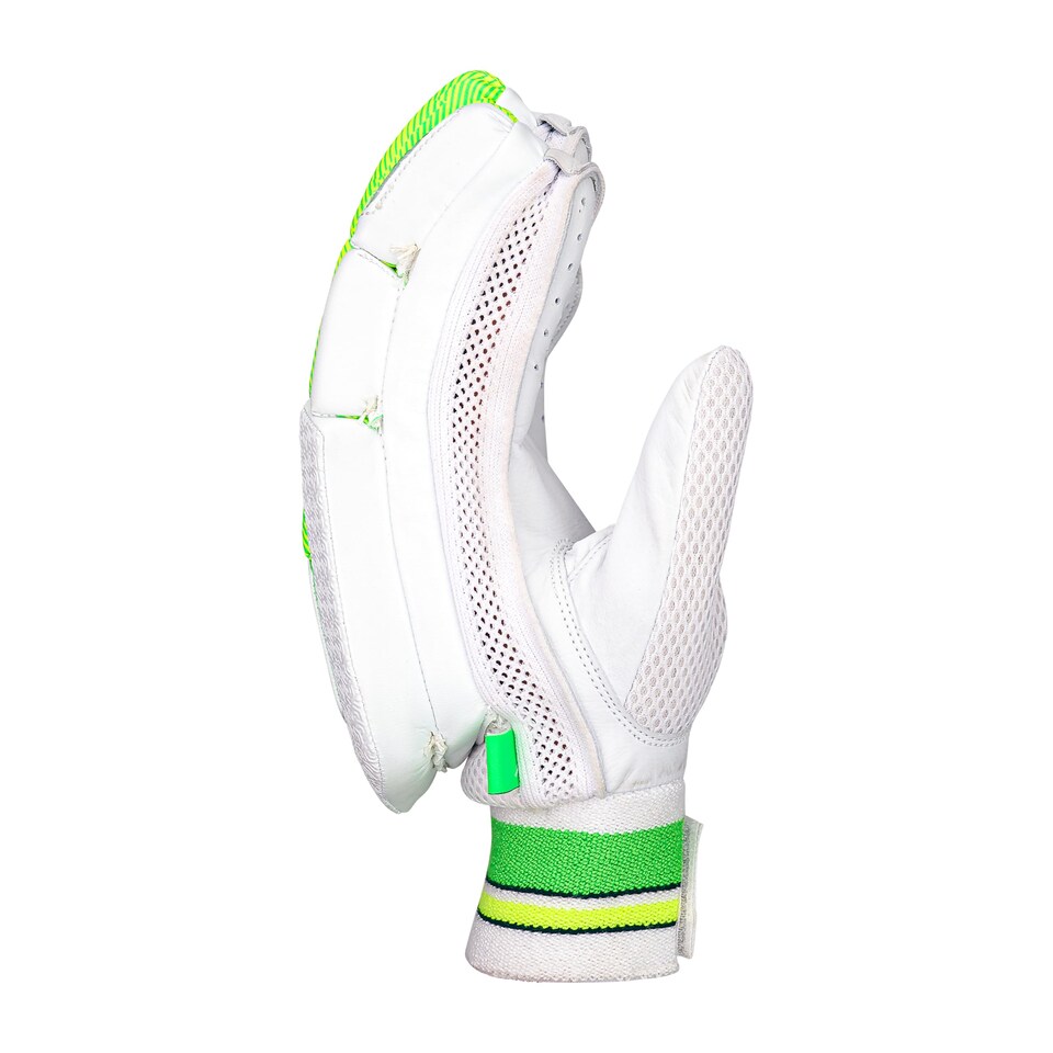 image 1 of Kookaburra Kahuna 3.1 Batting Gloves (Adult Right Hand), White & Lime