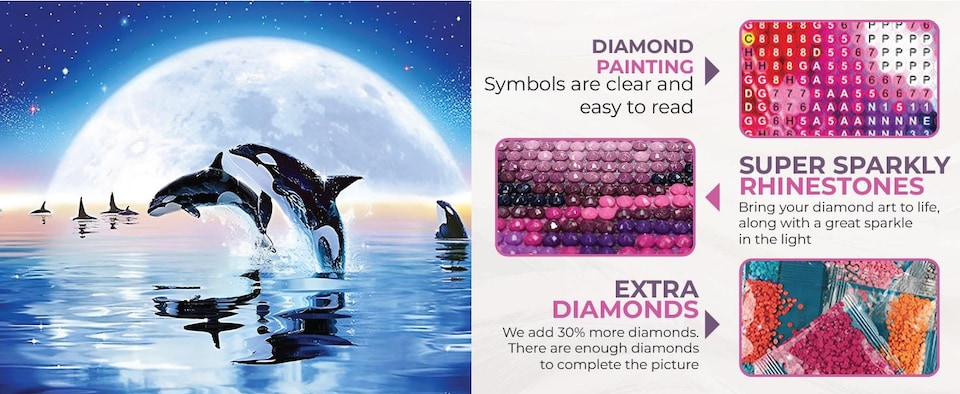 image 1 of Daisy Vase Starfish Diamond Painting Kit