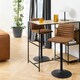 image 5 of Kimmy Bar Stool with  Brown Fabric in Set of 2