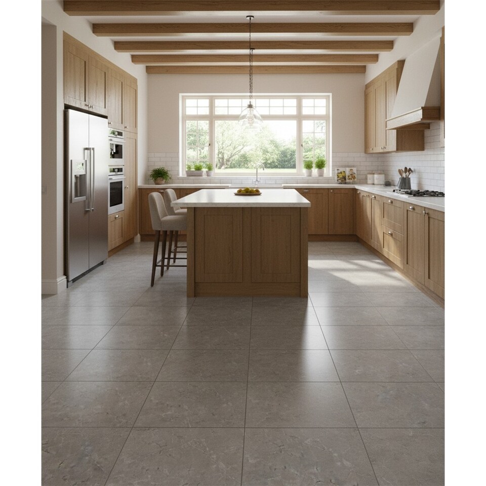 image 1 of Opalus Marble Ivory Matt Porcelain Tile (15 Pack - 5 Box - 10.75m2 ) - TV Room - Floor & Wall Tile -Based on Turkish Silver Marble