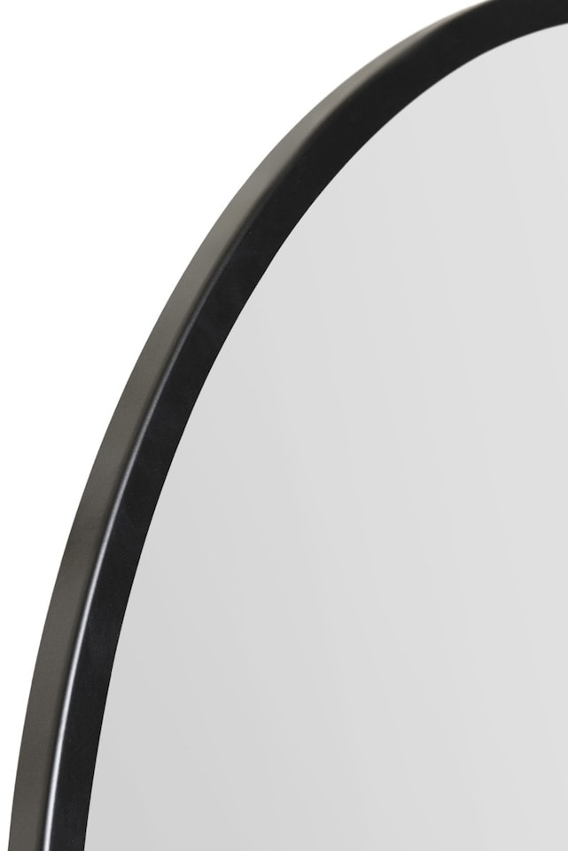 image 1 of The Fenestra - Black Edged Circular Modern Wall Mirror 43" (110CM) Diameter | Black