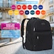 image 7 of Cabin Pro 'Stride' 40x30x20cm Wizz Air Cabin Bag Underseat Backpack for Travelling TSA Approved Lock Expandable Backpack - Carry on Luggage | Black | 1