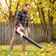 image 2 of Outsunny Leaf Blower Cordless with 4000mAh Battery & Charger | White | White with red and black accents | 97L x 11W x 21.5H cm