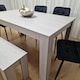 image 5 of Dining Table Set with 4 Chairs Dining Room, Kitchen table set of 4, and Bench Grey
