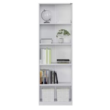 Adore Matt White 5 Tier Bookcase Shelving Unit White