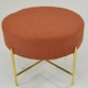 image 4 of Lakeland Furniture Avon Burnt Orange Boucle Gold Leg 1 Foot Stool