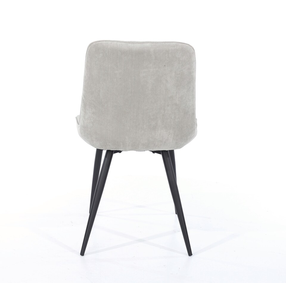 image 1 of Aspen White 100cm Round Dining Table with 4 Diamond Stitch Upholstered Fabric Chairs - Modern Dining Set | Grey | Lt Grey | One Size | 1