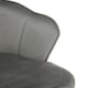 image 4 of Interiors by Premier Grey Velvet Dining Chair, Durable & Adjustable Velvet Office Chair, Backrest Grey Accent Chair with Chrome Legs