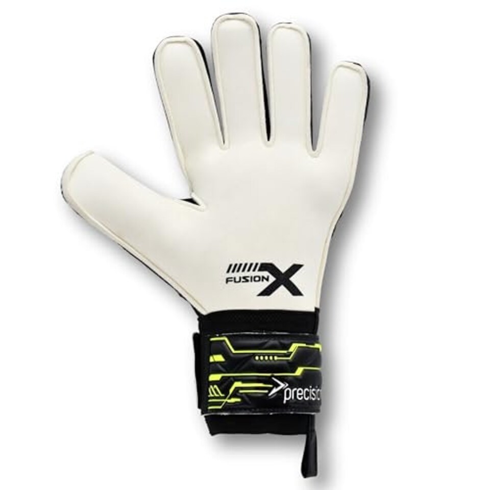 image 1 of Precision Junior Fusion X Flat Cut Finger Protect -  - 7 - Football - Soccer - PRG15707 Black