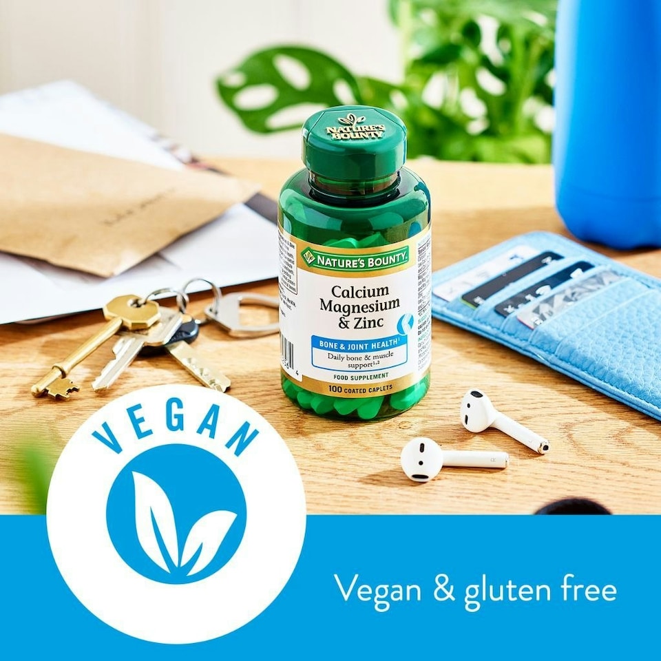 image 1 of Nature's Bounty Calcium Magnesium & Zinc Caplets 100