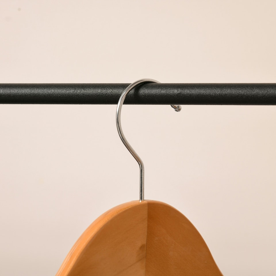 image 1 of HOMCOM A Shaped Clothes Rack Garment Hanger Hanging Rail 2-tier Shelving Metal