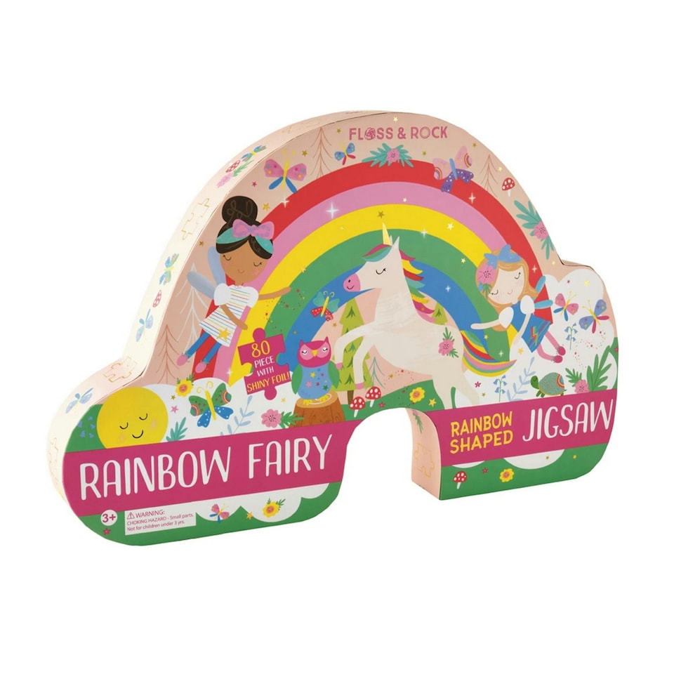 image 1 of Floss & Rock Jigsaw Puzzle 80 Piece - Rainbow Fairy