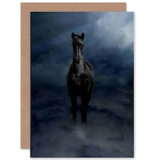 Misty Morning Standing Horse Art Blank Just to Say Card