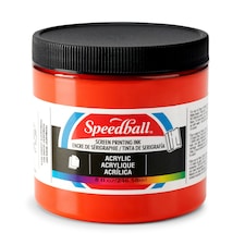 Speedball Acrylic Screen Printing Ink, Fire Red, 8oz