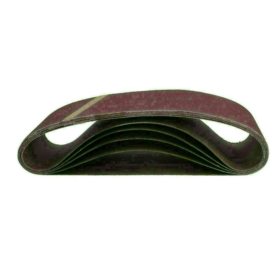image 1 of 75mm x 533mm 60 Grit Medium Abrasive Sanding Belt Sander Discs 5 Pack