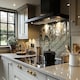image 2 of Flowers & Chain Links Splash Back | White