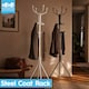 image 2 of Harbour Housewares Free-Standing Steel Coat Rack - White | White | White | One Size