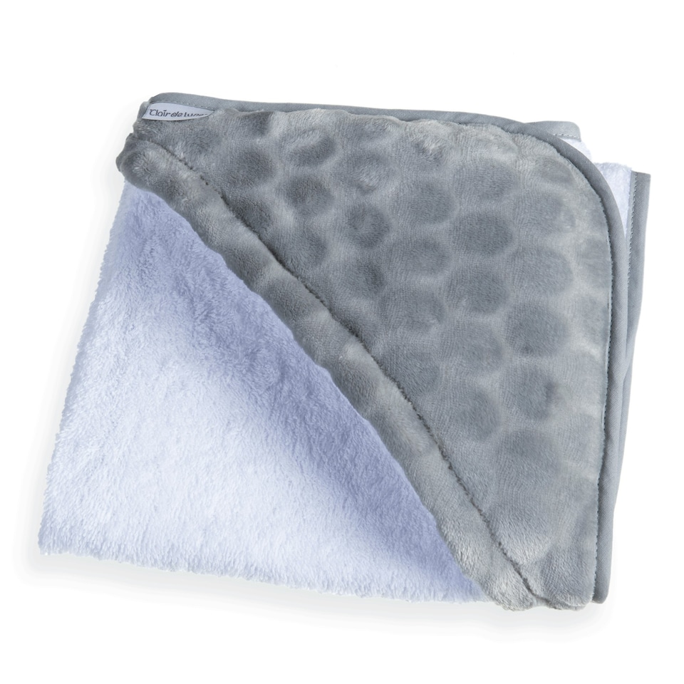 image 1 of Clair de Lune Marshmallow Hooded Towel - Grey