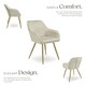 image 3 of Dining Chair Marilyn - quilted velvet, continuous backrest, gold steel legs - per piece Cream | Cream/Gold