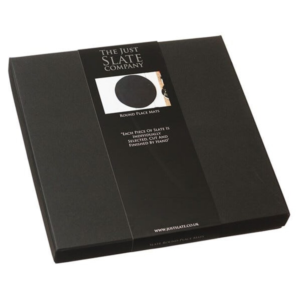 image 1 of The Just Slate Company Set of 2 Round Slate Placemats