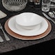 image 2 of Diamond Cross Charger Plates | Gold | Rose Gold & Set of 12 | 12