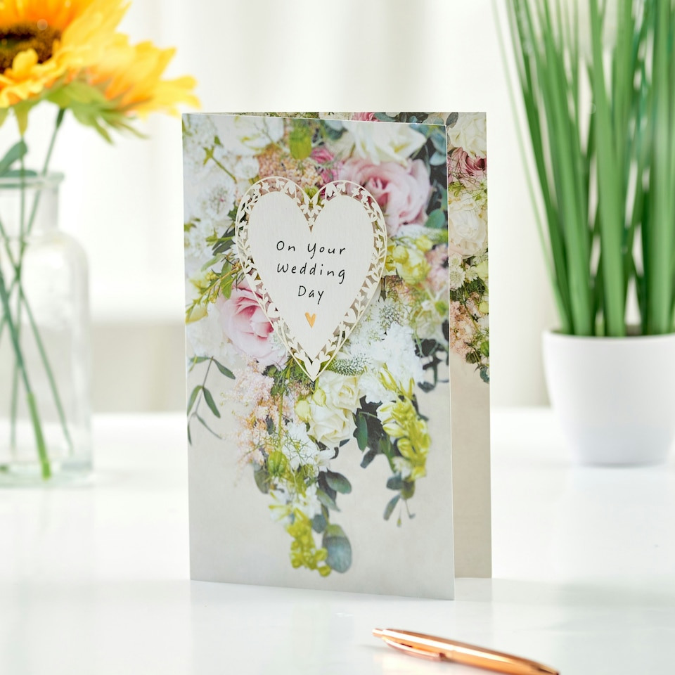 image 1 of Wedding card - Floral photographic