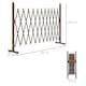 image 7 of Outsunny Aluminum Alloy Movable Fence Foldable Garden Screen Panel, Dark Brown