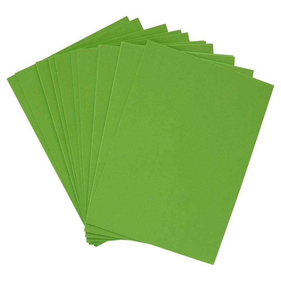 image 1 of Pack of 50 Sheets A4 Parrot Green 160gsm Card by Premier Activity