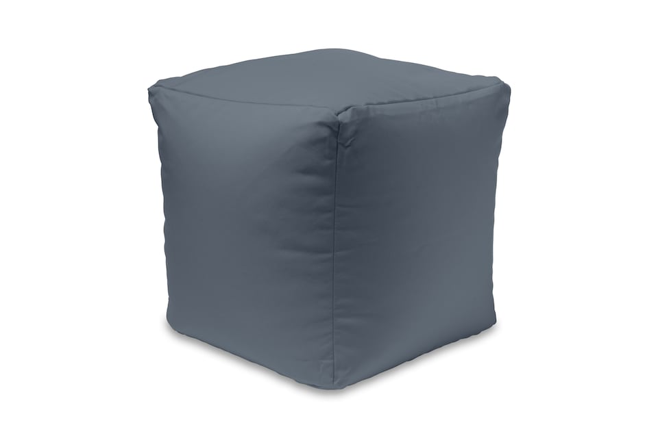 image 1 of Waterproof Cube Indoor Outdoor Bean Bag Foot Stool Pouffe | Grey