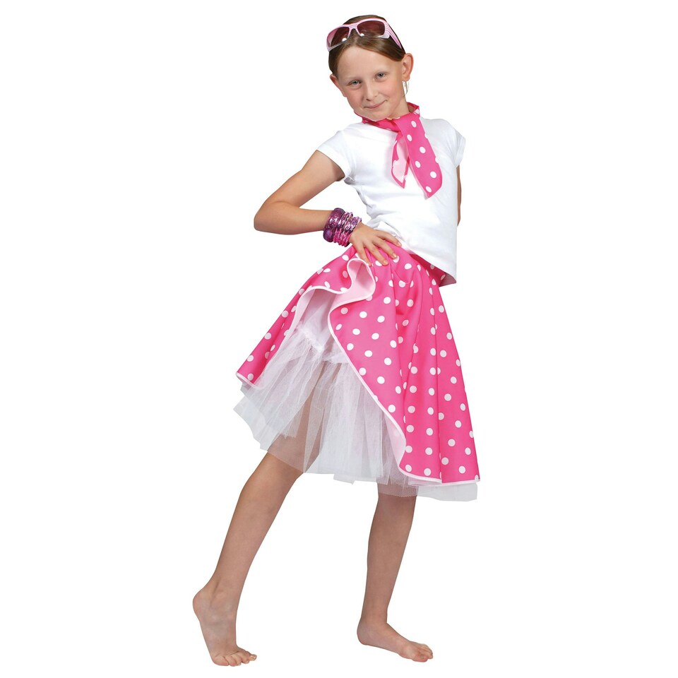 Bristol Novelty Childrens Girls Rock N Roll Skirt Set - Pink - One Size Pink | One Size