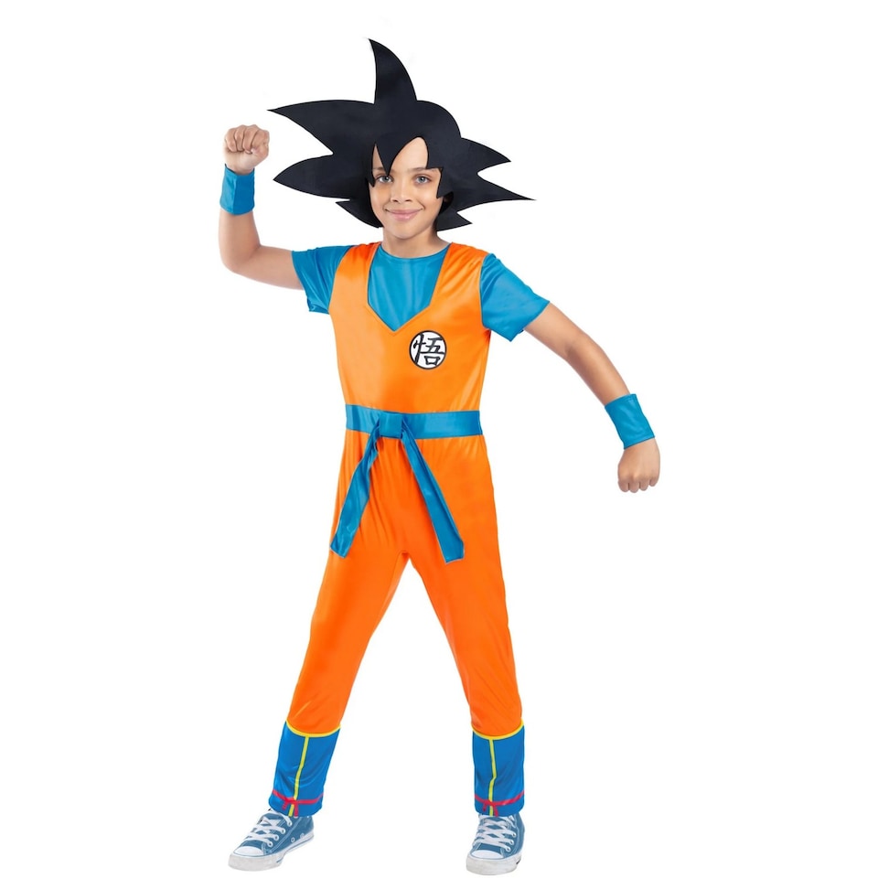 image 1 of Dragon Ball Z Childrens/Kids Goku Costume Set | Orange | Orange/Blue/Black | 7-9 years | 1